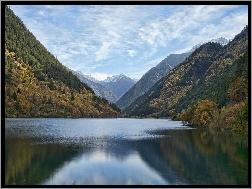 Chiny, Jezioro, Góry, Jiuzhaigou